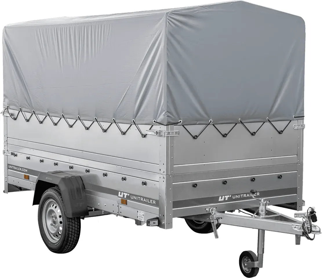 Kfz Anhänger mit Plane GARDEN TRAILER 264 KIPP [mit Stützrad, zusätzlichen Bordwänden, Hochplane und Hochspriegel]