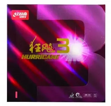 DHS Belag Hurricane 3 Mid 39° schwarz 2,15 - schwarz 2,15