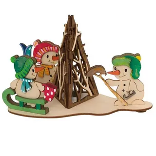 Kuhnert Bastelset Rauchhaus Schneemann Sportler