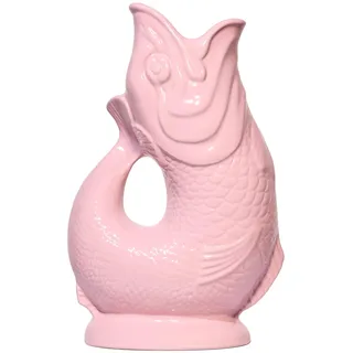 Gluckigluck Karaffe XL Babyrosa – 1,2 l – Original Gluggle Jug aus England – Wasserkrug mit Glucker-Geräusch – Handgefertigt und glänzend – Kult-Krug als Vase oder Dekanter