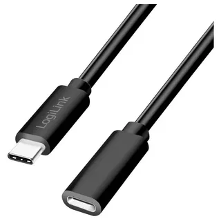 Logilink USB-C® Kabel USB 2.0 USB-C® Stecker, USB-C® Buchse Schwarz CU0210