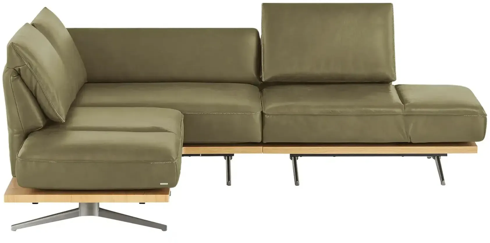 KOINOR Ecksofa  Phoenix ¦ grün ¦ Maße (cm): B: 253 H: 87 T: 209.0