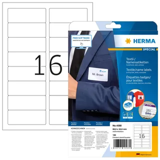 Herma Namensetiketten 4588 weiß 88,9 x 33,8 mm