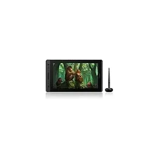 HUION Kamvas Pro 16 15,6-Zoll-IPS-Display Grafiktabletts mit voll laminiertem, blendfreiem Glasbildschirm, 6 anpassbaren Direktaufruftasten, 1 Touch-Leiste-Ideal für Home-Office & E-Learning