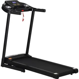 Klappbares elektrisches Laufband 500W für Home Gym - LED-Display, Getränkehalter & Handyhalterung, Schwarz 134x60x118cm - Schwarz
