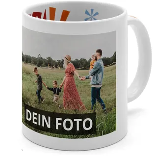 PhotoFancy® - Geburtstagstasse mit Foto selbst gestalten - Fototasse personalisieren und bedrucken