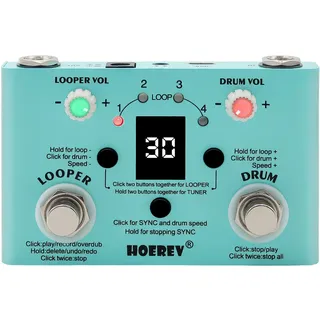 HOEREV Drum Looper Tuner Effect Audio Workstation Gitarrenpedal