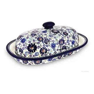 Bunzlauer keramik Original Brotkasten mit Deckel 39.5 x 25.5 x 13.0 cm im Dekor DU126