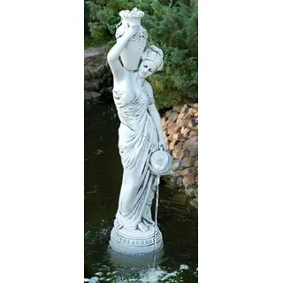 demotex gmbh Casa Padrino Jugendstil Wasserspeier Skulptur Frau mit Vase und Krug Grau H. 135 cm