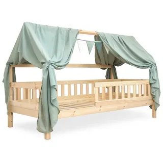 Ehrenkind Ehrenkind® Kinderzimmer-Deko-Set: Betthimmel & Wimpelkette für magische Momente | Oeko-TEX Zertifiziert | Kinderzimmer Deko | Betthimmel Kinderzimmer, 120x200 Jade