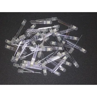 elpohl 50 LEDs 5mm diffus RGB 4-polig steuerbar, 4-pin, gemeinsame Kathode(-), RoHS