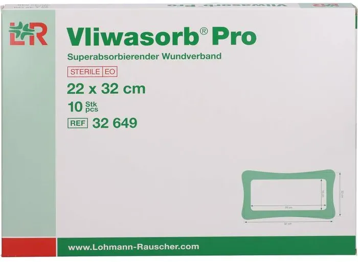 VLIWASORB Pro superabsorb.Komp.steril 22x32 cm 10 St.