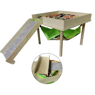 Kleintier-Holz-Kletterplattform Schuppen Holz Versteck Schloss Spielzeug Aktivitäten Center Nest Burgen für Hamster Meerschweinchen Hamster Versteck Holzhäuser Hamster Versteck Holz Zwerge Hamster