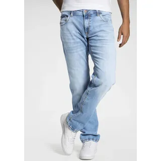Camp David Loose-fit-Jeans »CO:NO« mit markanten Nähten und Stretch Gr. 40, Länge 32, light, vintage, Herren, Loose fit, Jeans,