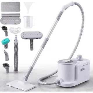 Dampfreiniger Boden Steam Cleaner 5 Bar 2000w Dampfreiniger FüR Alles Auto Hochdruck Dampfente Steamer Cleaning Fenster Fliesen Teppich Polster Bad Dampfdruck Max 1.9 L Tank,40 Minuten