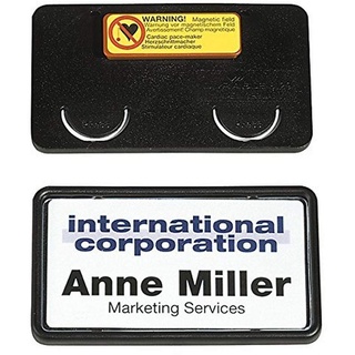 Durable Namensschild Clip-Card (mit Magnet, 40 x 75 mm) Packung à 25 Stück,