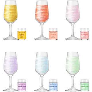 Waysroma Essbarer Glitzer für Getränke 6 Farben, Lebensmittel Glitzer set Geschmacklos Glitzer Getränke für Cocktails, Likör, Sekt, Wein, Champagner, Weihnachtskuchen (3g/Flasche)