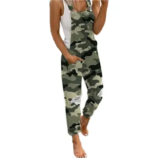 Godoboo Damen Latzhosen Denim Jumpsuit Slim Jeanslatzhose Overall Jumpsuit Playsuit Jeans Hosenanzug Damen Jeanslatzhose - L