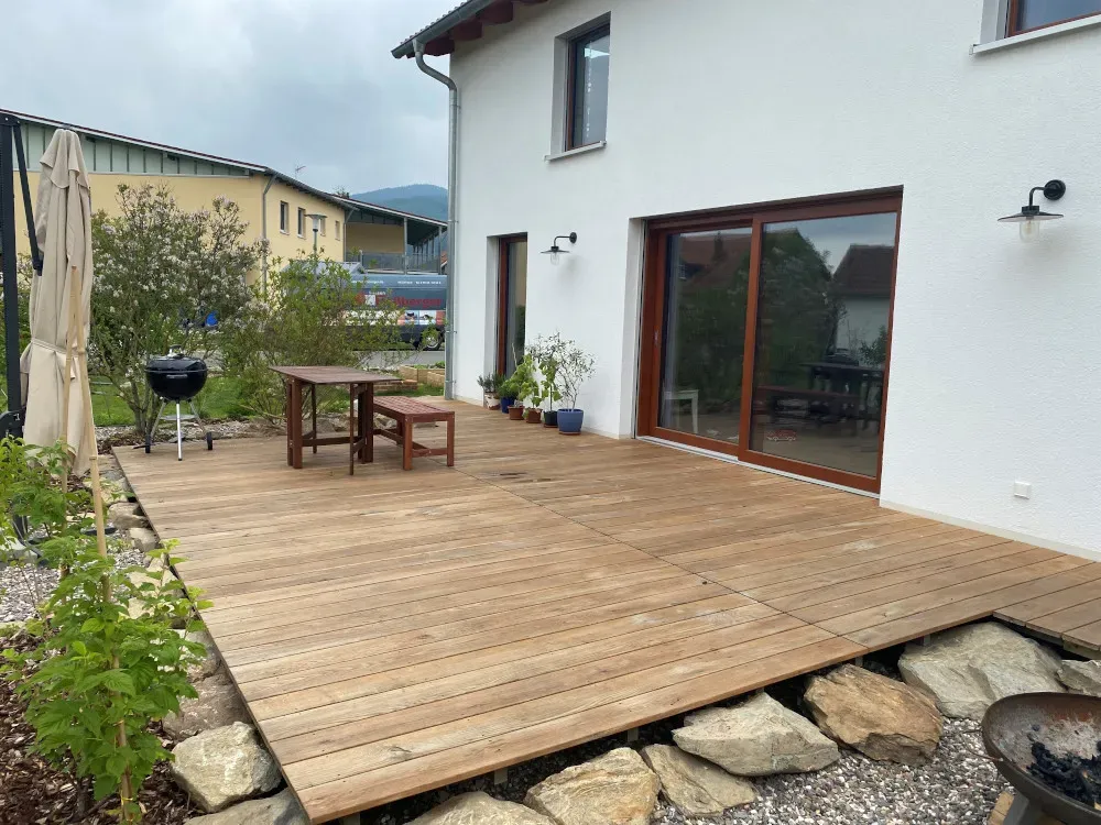 Eiche Terrassendielen, 23x140 mm KD, glatt/egalisiert *Rustikal*