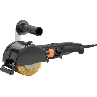 Vevor Poliermaschine, 1300 W, 6 variable Geschwindigkeiten, Oberflächenbearbeitungswerkzeug, handgeführte elektrische Metall-Poliermaschine mit Stahldraht-Polierrad für Edelstahl, Holz