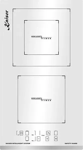 Kaiser KCT 3721 FW Exklusives Domino Glaskeramik Kochfeld Autark 30cm Weißglas