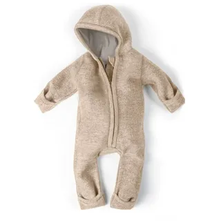 Ehrenkind Overall Walkoverall Baby aus Merino Schurwolle mit Reißverschluss (Natur, Gr. 62/68) 62/68