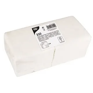 Papstar Servietten weiß 2-lagig 25,0 x 25,0 cm, 250 St.
