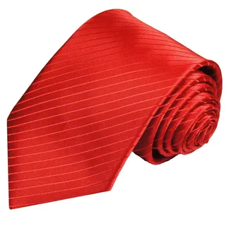 Paul Malone Krawatte Herren Hochzeitskrawatte uni gestreift - Mikrofaser - Bräutigam Breit (8cm), rot V24 rot normal | 8 cm x 150 cm
