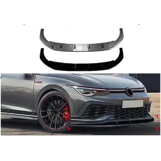SUNYSGS Spoiler für VW Golf 8 Golf MK8 GTI CS/8R ​​2020 2021 2022 2023 2024, Front Spoiler Lippe Frontlippe Vorne Spoilerlippe Frontstoßstange Karosserie Kit Auto ZubehöR,Piano Black