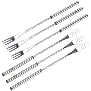 chefware Fonduegabel-Set 26 cm 6 tlg. Edelstahl