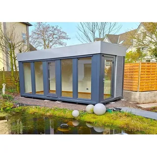 Bürocontainer Tiny Hous Gartenhaus Ferienhaus 6x3m Heizung Lieferung Gratis