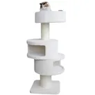 Katzen-Kratzbaum Volta  [130cm] von Nobby, cremefarbener Katzenbaum auch für große, schwere Katzen