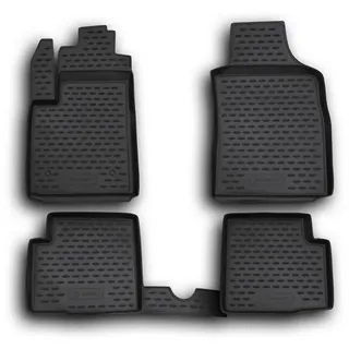 Element Passgenaue Premium 3D Gummimatten Fussmatten Designed für FIAT 500, Mk2, 2007-2024, 4 TLG, Schwarz
