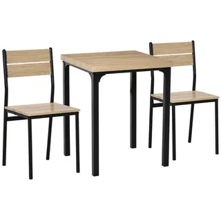 Homcom Essgruppe 3-tlg. natur/schwarz