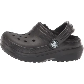 Crocs Unisex Kinder Classic Lined Clog K Clog, Black/Black, 34/35 EU
