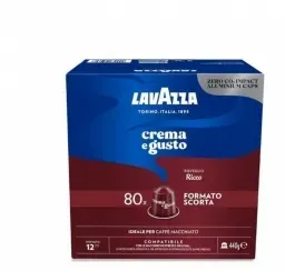 80 Lavazza CREMA GUSTO RICCO Kaffeekapseln Aluminium kompatibel  NESPRESSO