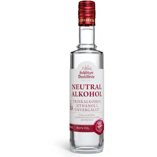 Schlitzer Neutralalkohol 69,9% vol., extra fein filtriert & hochrein, farb- & geruchlos, ideal zum Ansetzen von Likören, Tinkturen & Essenzen, 0,5 l, Schlitzer Destillerie