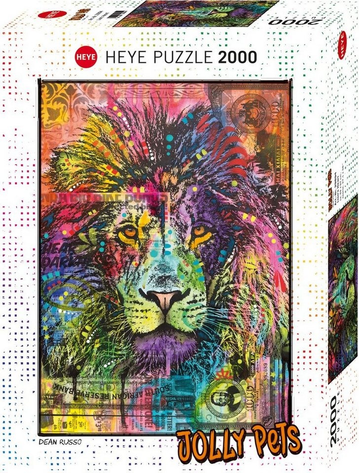HEYE Puzzle Lion's Heart, 2000 Puzzleteile, Made in Europe bunt