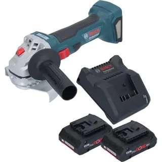 Bosch GWS 18V-7 Professional Winkelschleifer 18 V 125 mm Brushless + 2x ProCORE Akku 4,0 Ah + Ladegerät