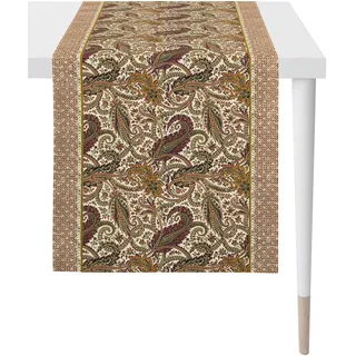 Tischläufer APELT "1310 Herbstzeit, Herbstdeko, Herbst", braun (braun, natur), B:46cm L:135cm, Baumwolle, Tischdecken, Digitaldruck
