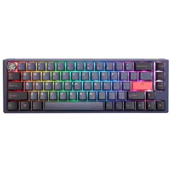 Ducky One 3 Cosmic Blue SF Gaming Tastatur, RGB LED - MX-Blue (DE, Kabelgebunden), Tastatur, Blau