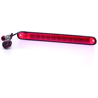 Hella 2DA 959 071-537 Zusatzbremsleuchte - LED - 12V - Einbau - Lichtscheibenfarbe: rot - LED-Lichtfarbe: rot - Kabel: 2500mm - Stecker: offene Kabelenden - hinten