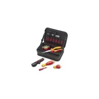 Wiha 930050402 Werkzeug Set Elektriker gemischt 21-tlg mit Funktionstasche 45418