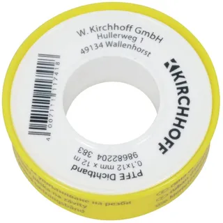 ede - kirchhoff KIRCHHOFF PTFE Gewindedichtband, 0,1x12mmx12m, DVGW