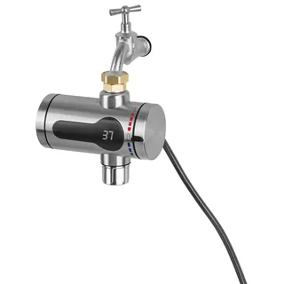 MAXXMEE Durchlauferhitzer Maxxmee Schwarz/Edelstahlfarben