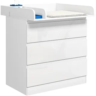 EUGAD Wickelkommode Baby Kommode Wickeltisch Wickelregal Kommode mit 3 Schublade