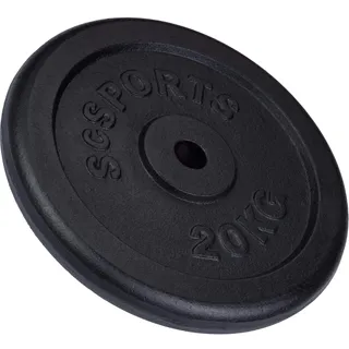ScSPORTS ScSPORTS® Hantelscheiben 20kg 30mm Gusseisen Gewichtsscheiben Gewichte Hantel