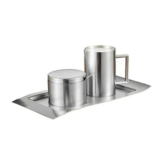 Esmeyer Milch- und Zucker-Set WAVE silber