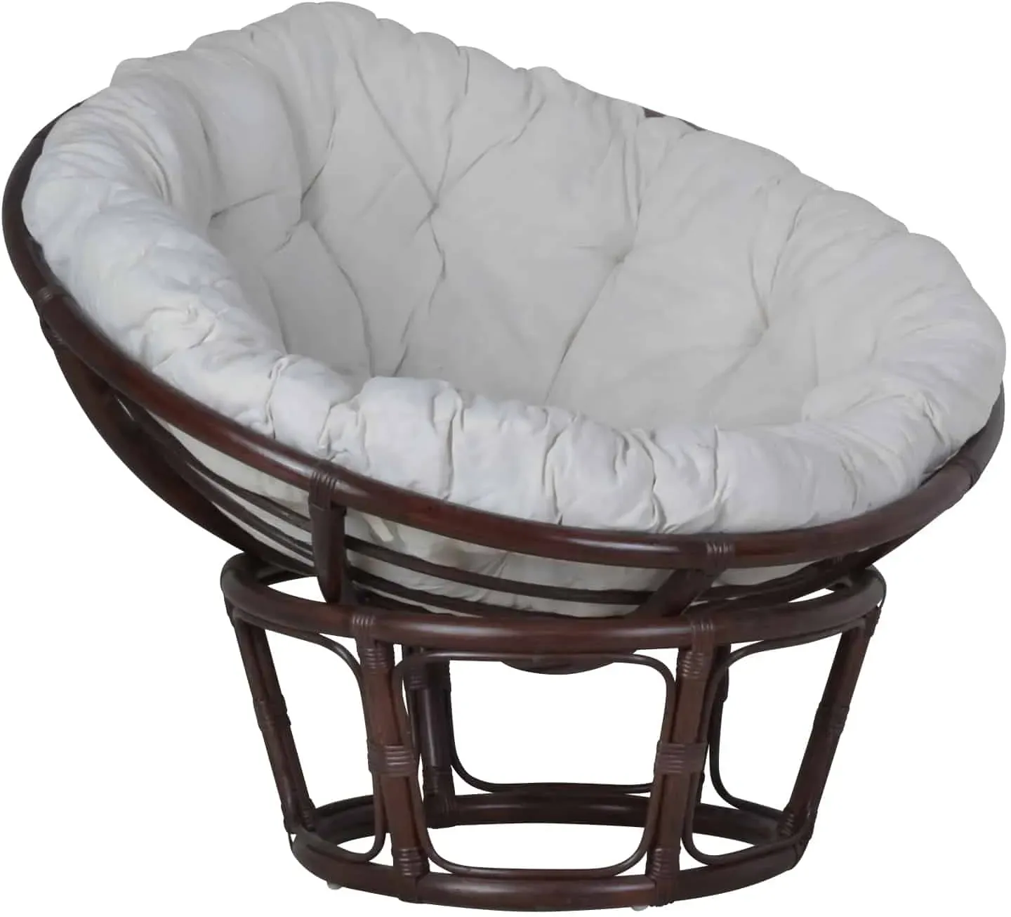 Sessel 'Papasan' braun, Ø 100 cm 100% Baumwolle, Rattan
