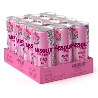 Absolut Cocktail Berry Fizz 10,0 % vol 0,33 Liter Dose, 12er Pack